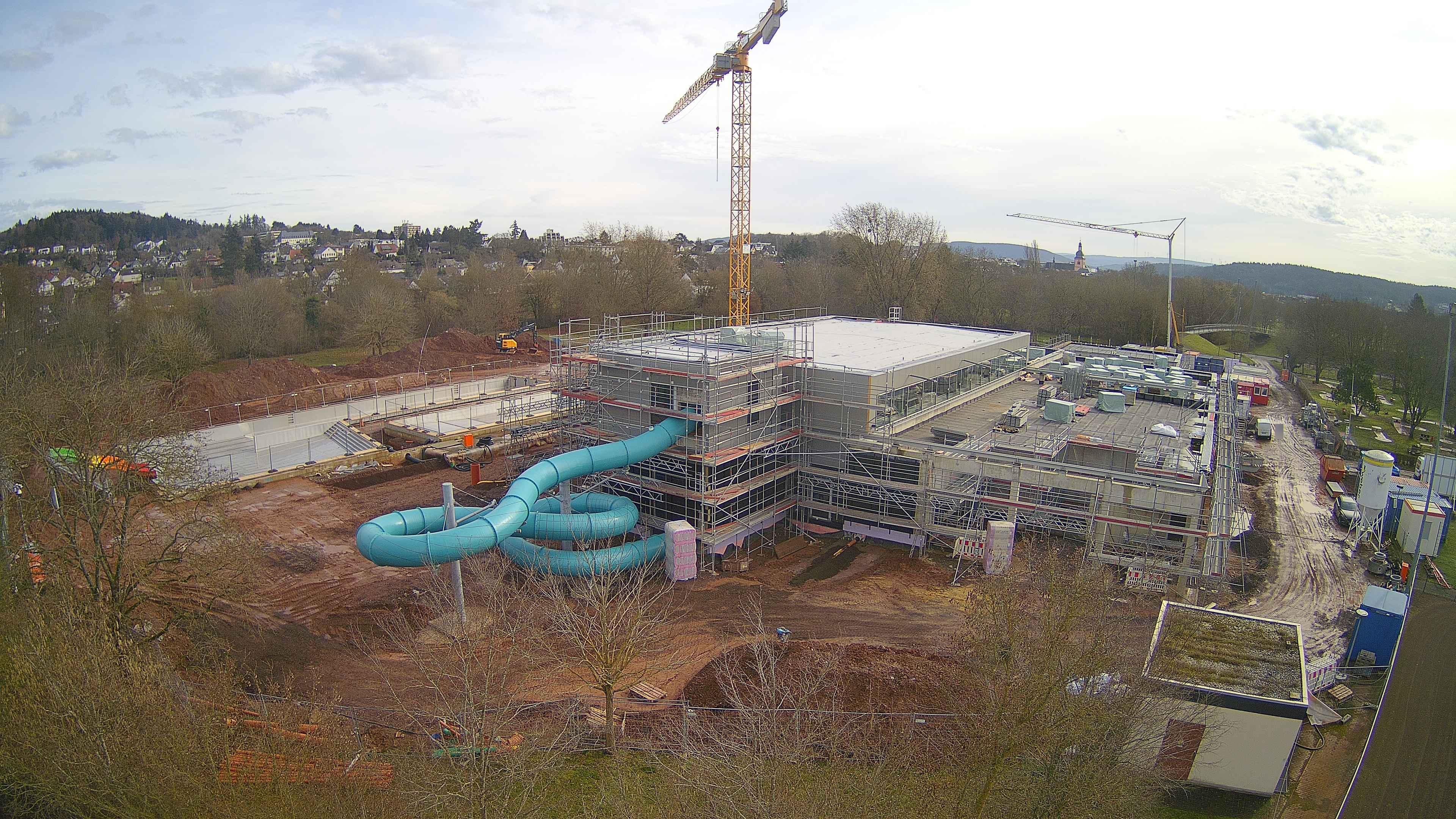 Das Bild zeigt den aktuellen Fortschritt der Baumaßnahme.