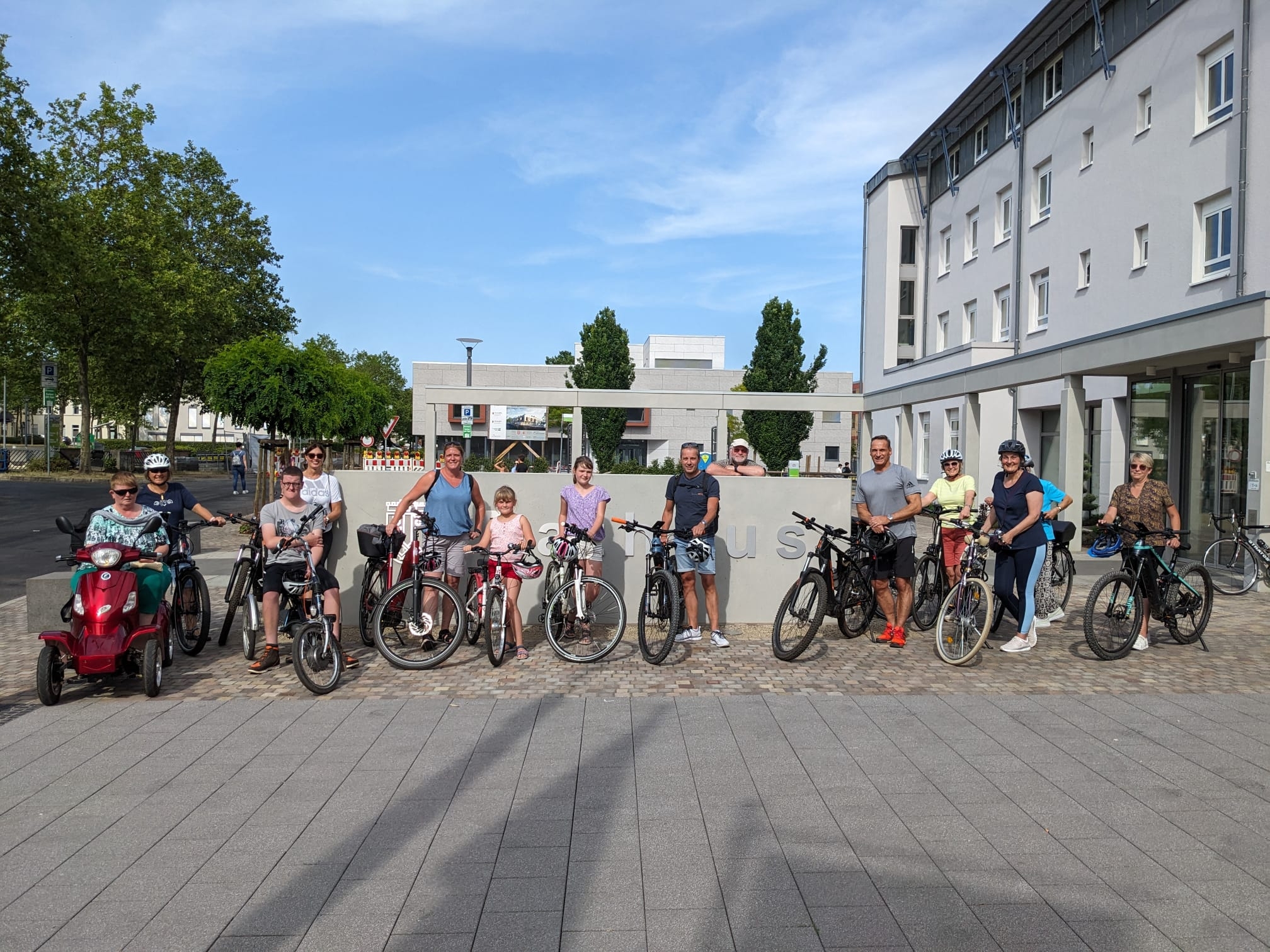 Teilnehmer der gemeinsamen Radtour im Rahmen des STADTRADLEN 