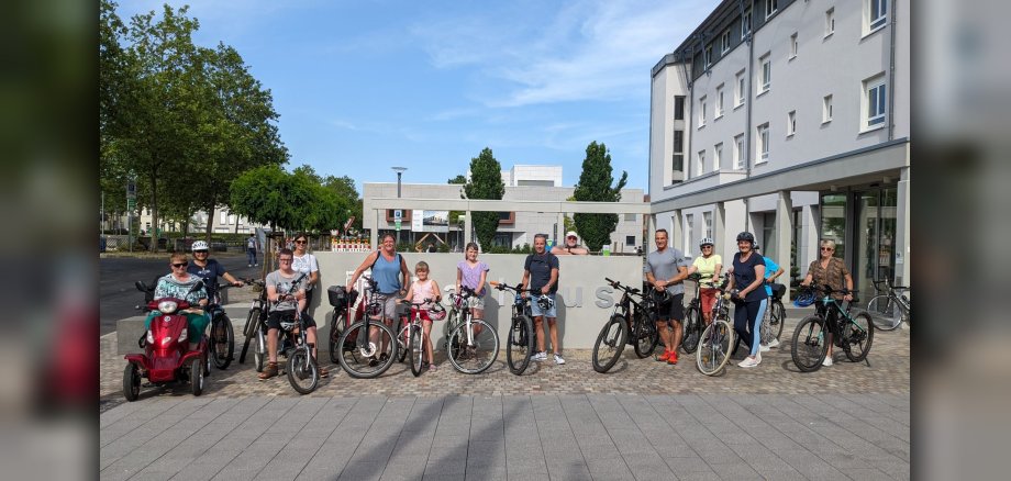 Teilnehmer der gemeinsamen Radtour im Rahmen des STADTRADLEN 