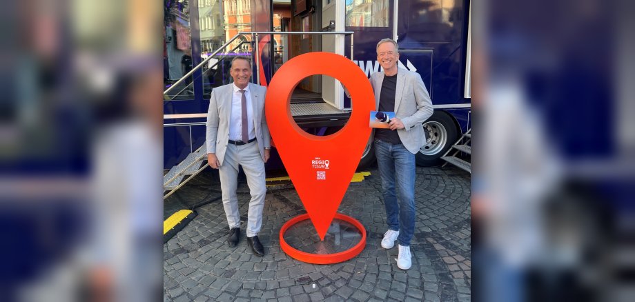 Bürgermeister Rodenkirch bei der Regio Tour des SWR