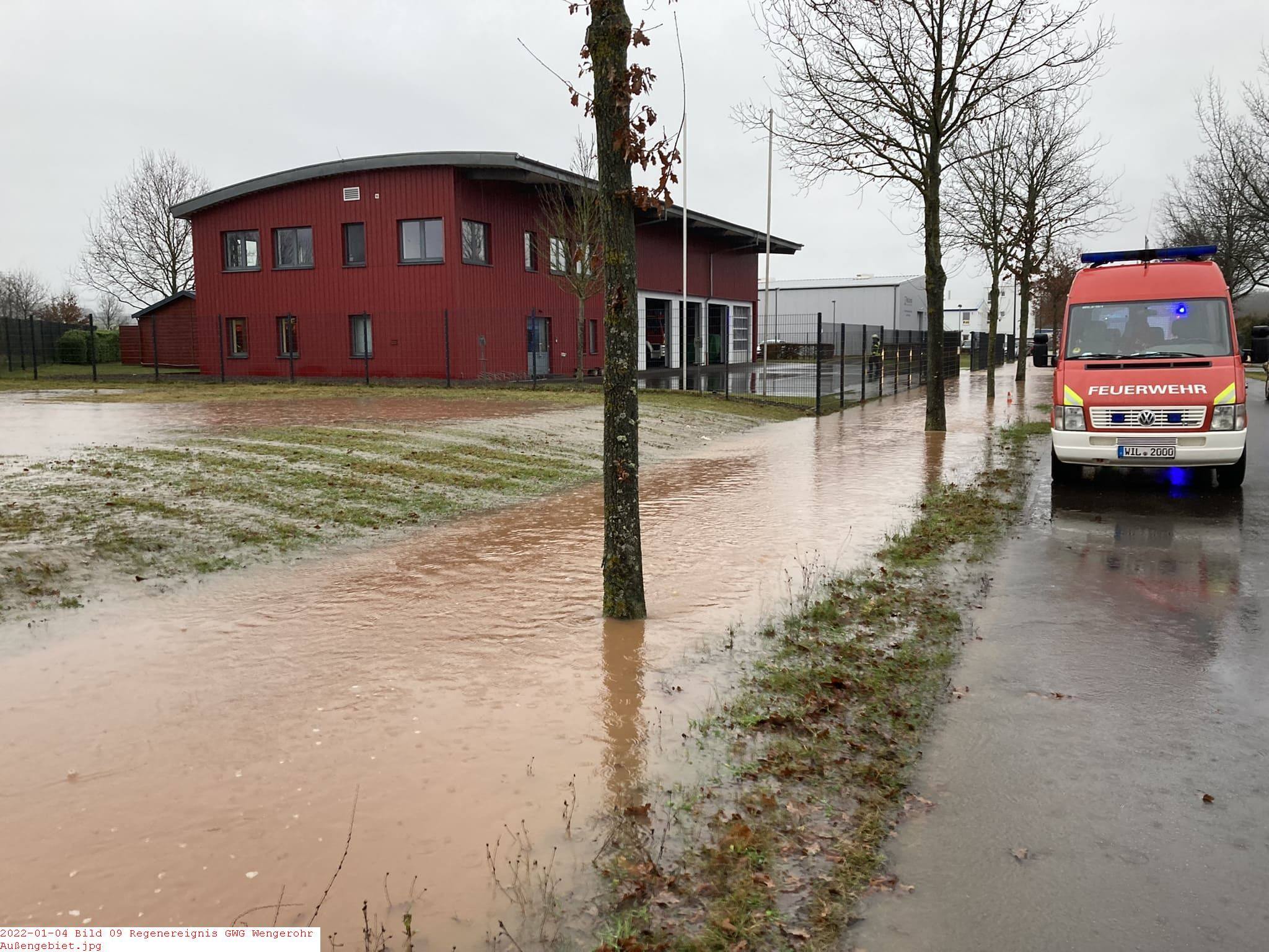 Regenereignis Gewerbegebiet Wengerohr - Außengebiet