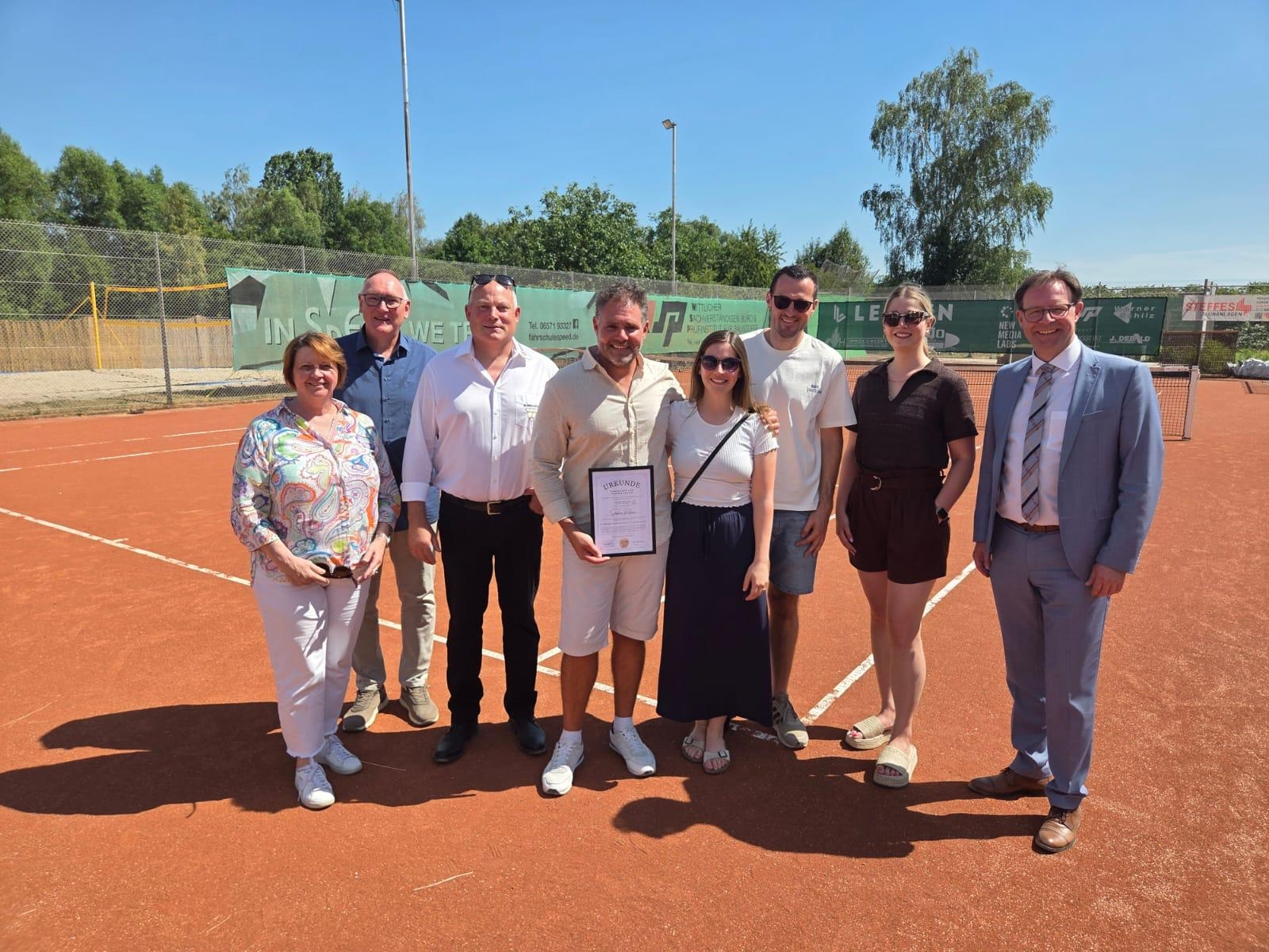Gruppenbild TC Einweihung 2026 Gruppenbild TC Einweihung 2026