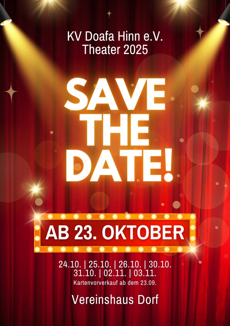 Red Blue Playful Illustration Theater Club Open Recruitment Flyer  - 1