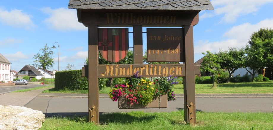 Eingangsschild Minderlittgen