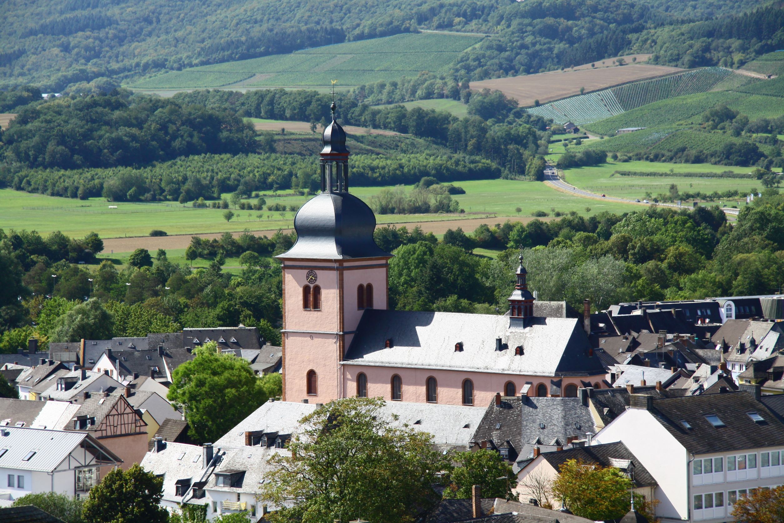 Blick auf Wittlich mit Pfarrkirche St. Markus