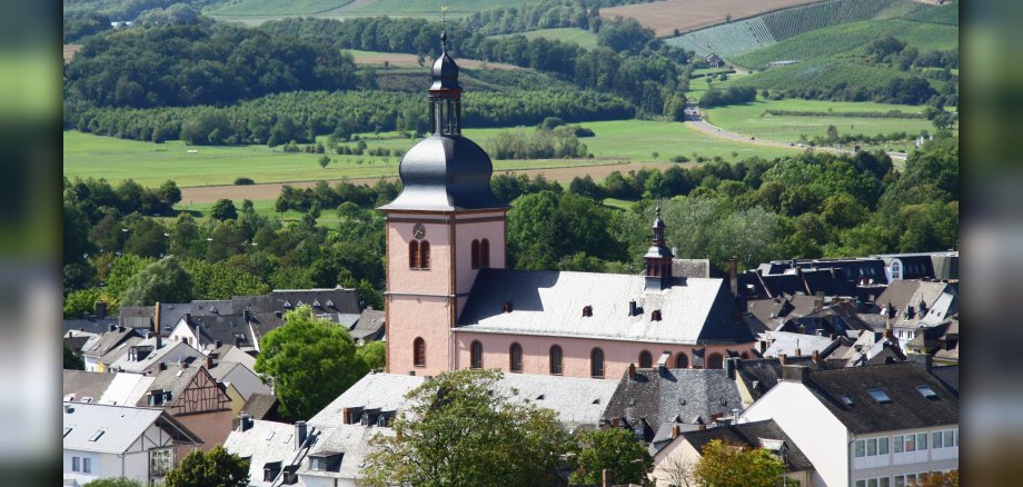 Blick auf Wittlich mit Pfarrkirche St. Markus