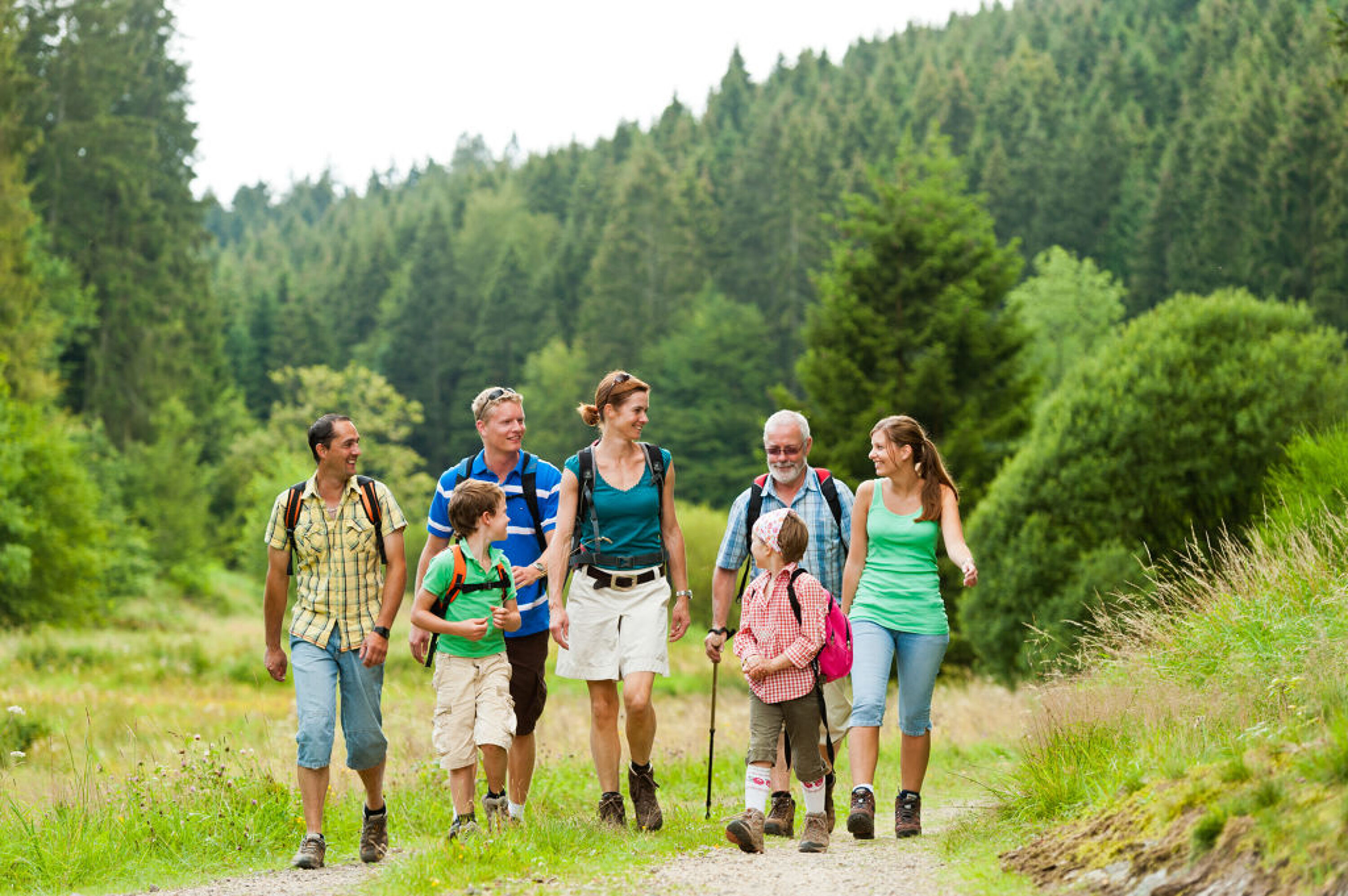 Wandernde Familie Wandernde Familie
