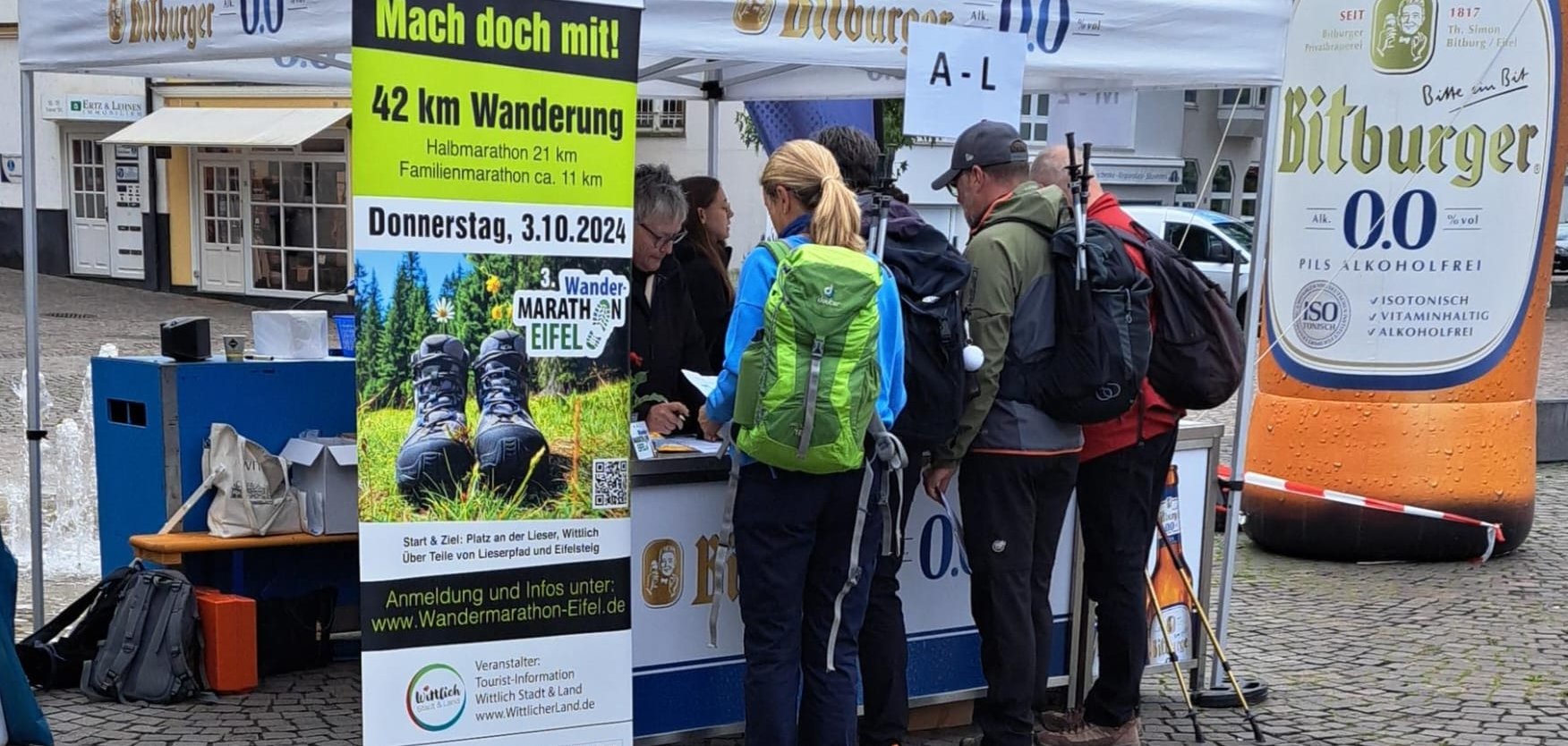 Wanderer am Startpunkt