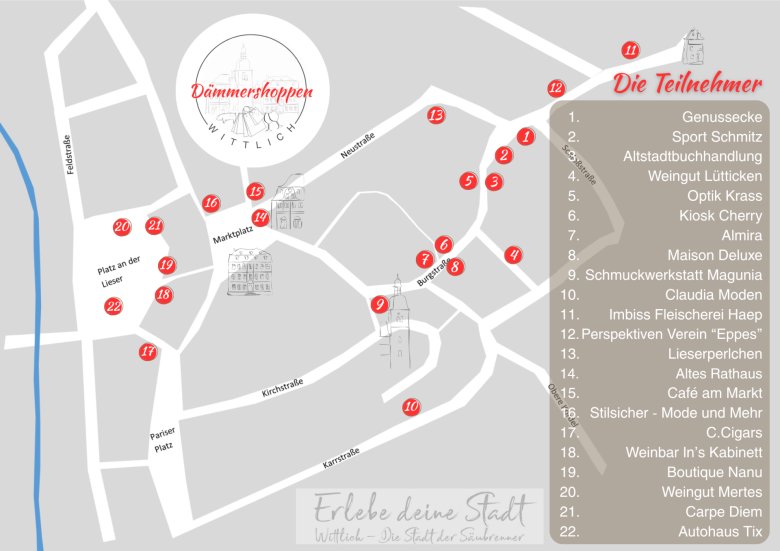Stadtplan Teilnehmer aktuell - 1
