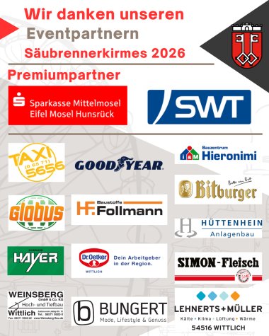Sponsoren Säubrennerkirmes Wittlich - 1