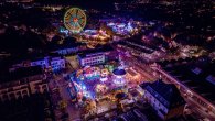Säubrennerkirmes von oben bei Nacht Säubrennerkirmes von oben bei Nacht