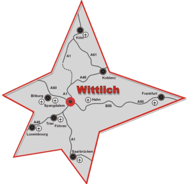 Einzugsgebiet und Anreise Wittlich