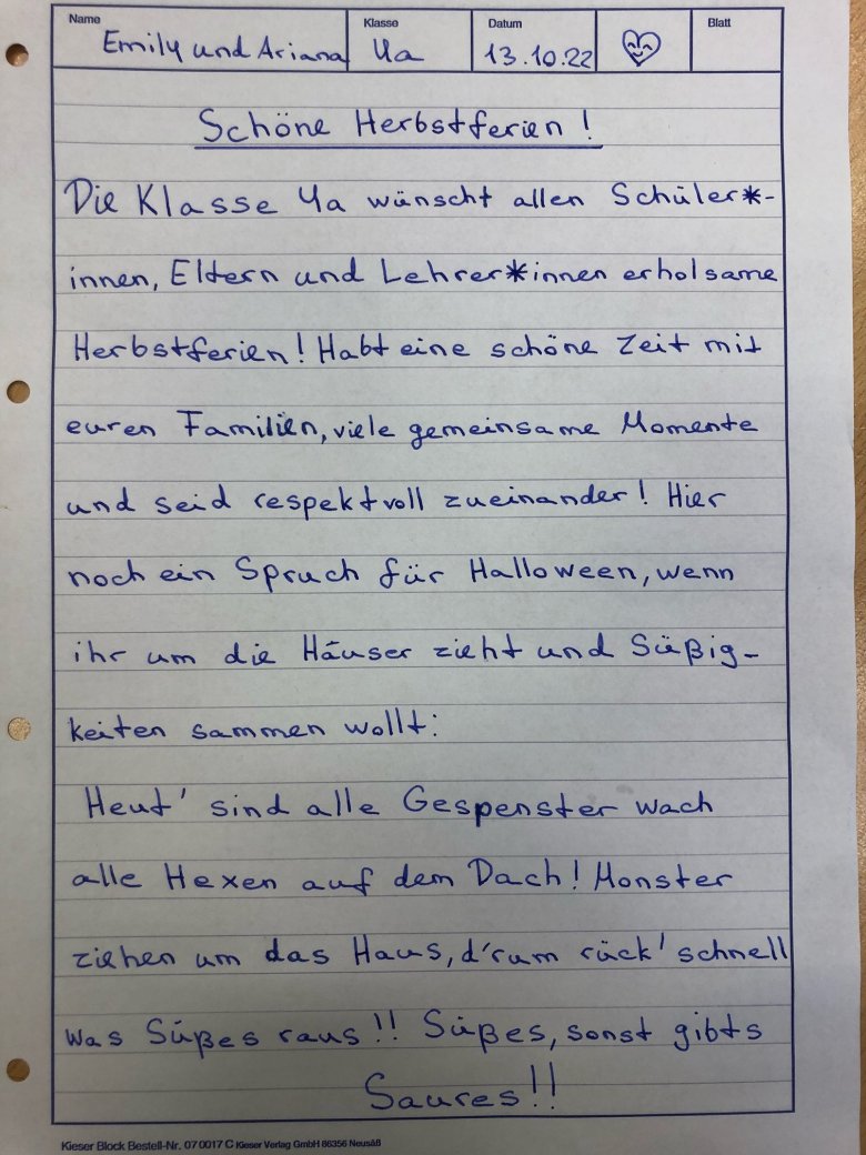 Herbsferiengruß