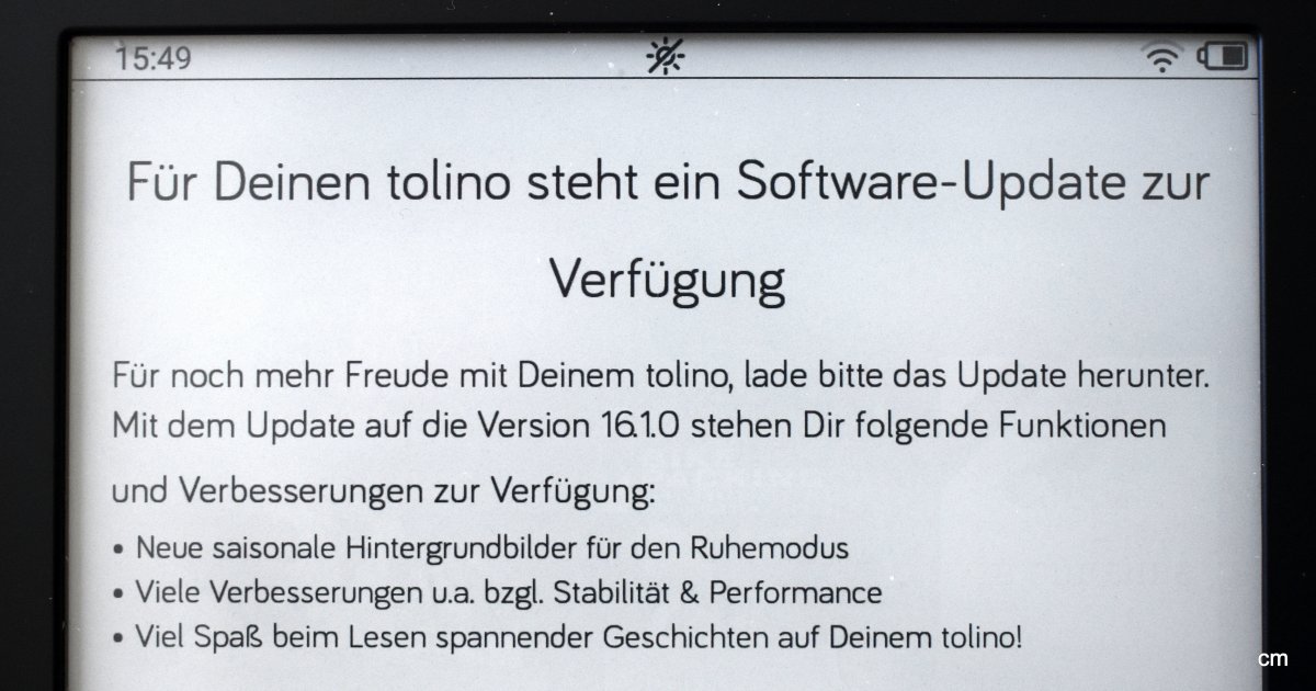 tolino SoftwareUpdate Stadt Wittlich