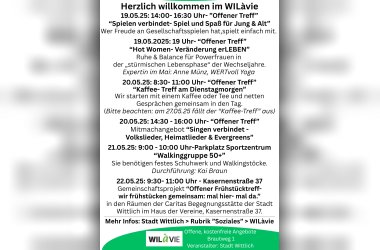 14.04.25: 14:30-16:30. Offener Treff Kreatin am Nachmittag - 1