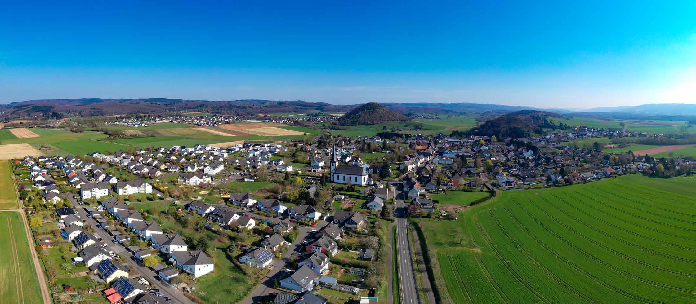 Das Bild zeigt ein Luftbild von Bombogen